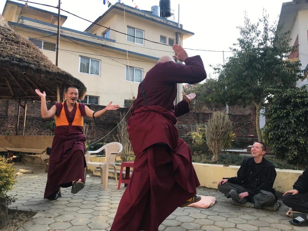 Khenpo and monk debate